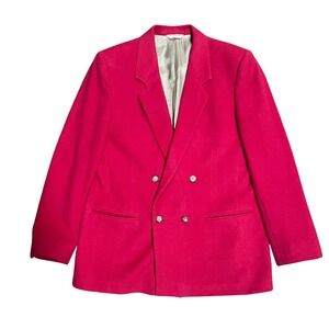 Vintage Mark Shale Camelhair Double-Breasted Blazer – Red –‎ Made in USA – Sz 10